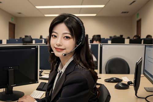 耳麥女性客服 職業(yè)形象的藝術捕捉